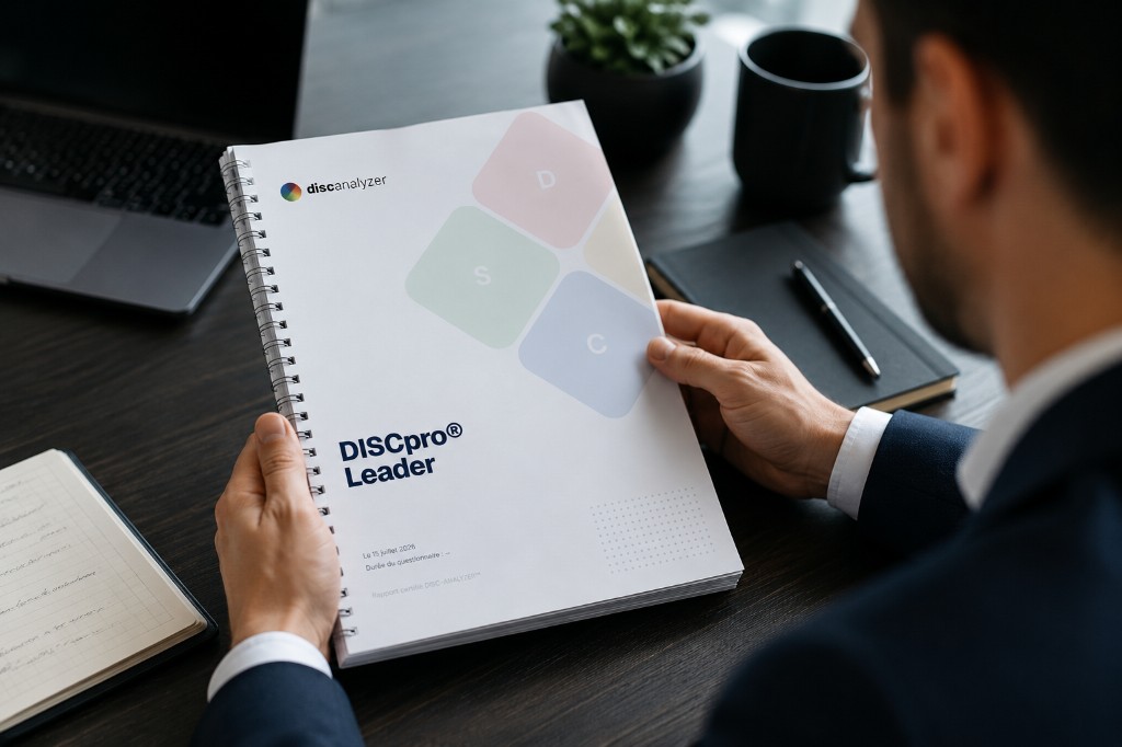 DISCpro® Leader report held in hand